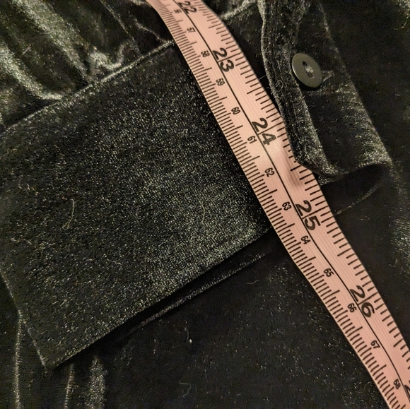 ๐ค Modcloth Bee Buzzworthy Black Velvet Button Up Shirt, XL, NWT - Picture 12 of 13